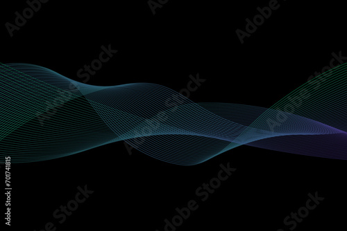 3D modern wave curve abstract presentation background. Luxury paper cut background