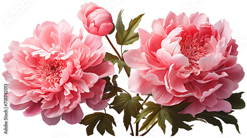 Fototapeta Naklejka Na Ścianę i Meble -  Peony flower on a transparent png background