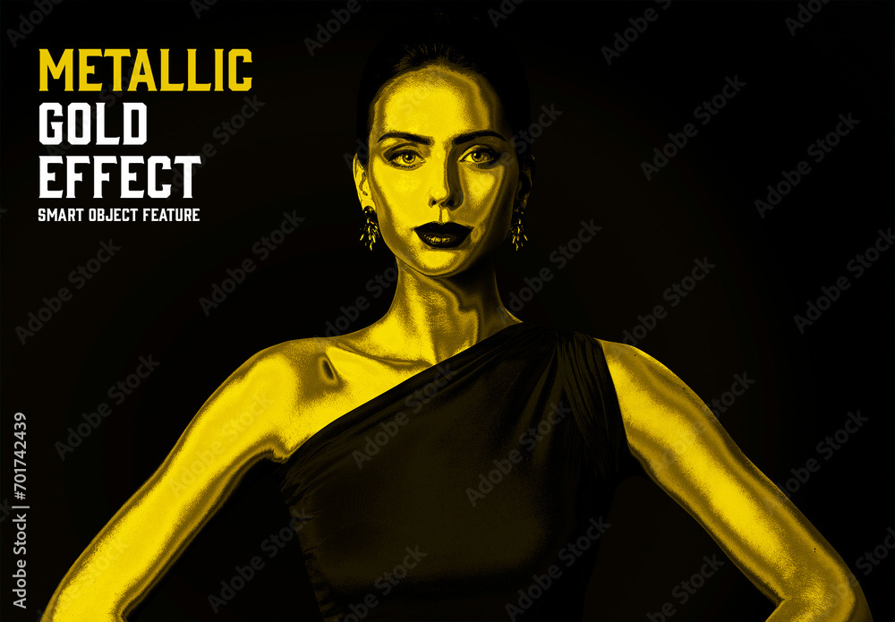 Metallic Gold Effect Stock Template | Adobe Stock