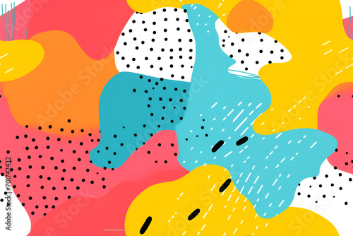 Abstract pop art color paint splash dots pattern background