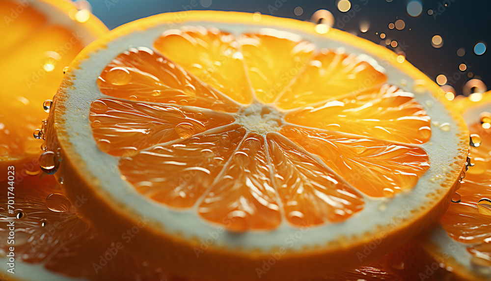 Recreation of wet oranges slices Recreation of wet oranges slices