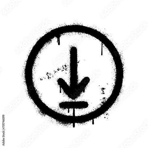 Download symbol sprayed in graffiti style.