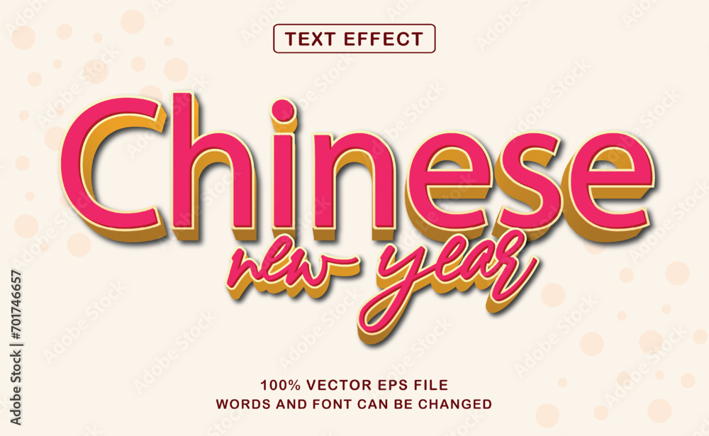 Text Effect Chinese New Year Fully Editable