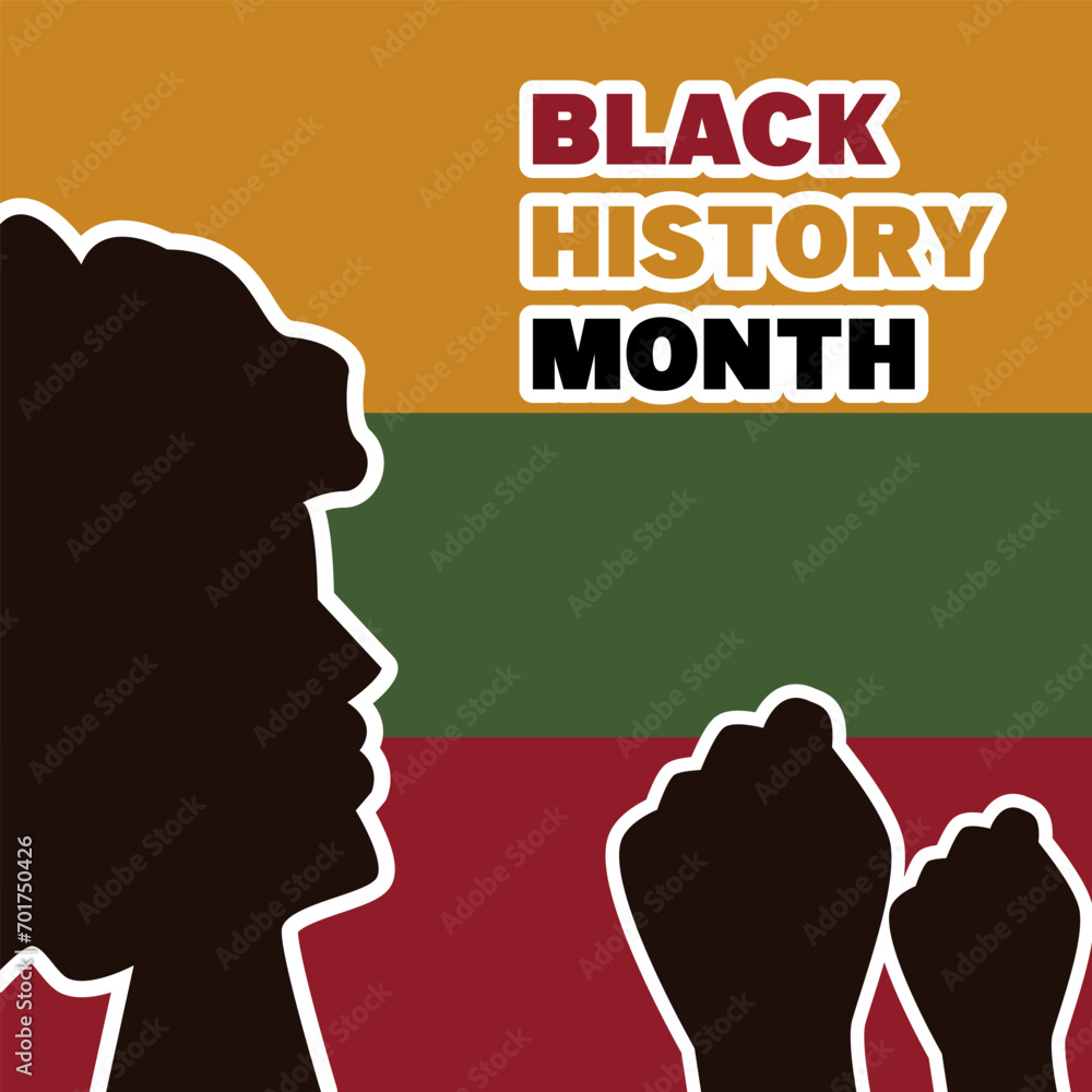 black history month vector illustration