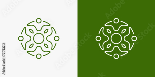 Family people community teamwork colorful logo icon vector