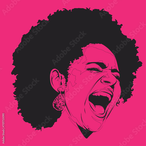 African singer woman silhouette