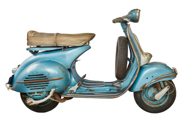 Bilder mit Rahmen Roller Blauer italienischer Motorroller der Fünfziger  © Martin Bergsma