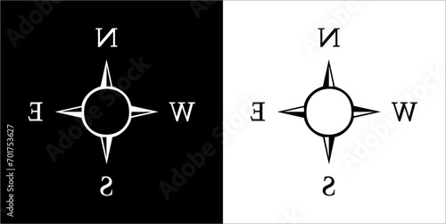 Illustration vector graphics of compass icon