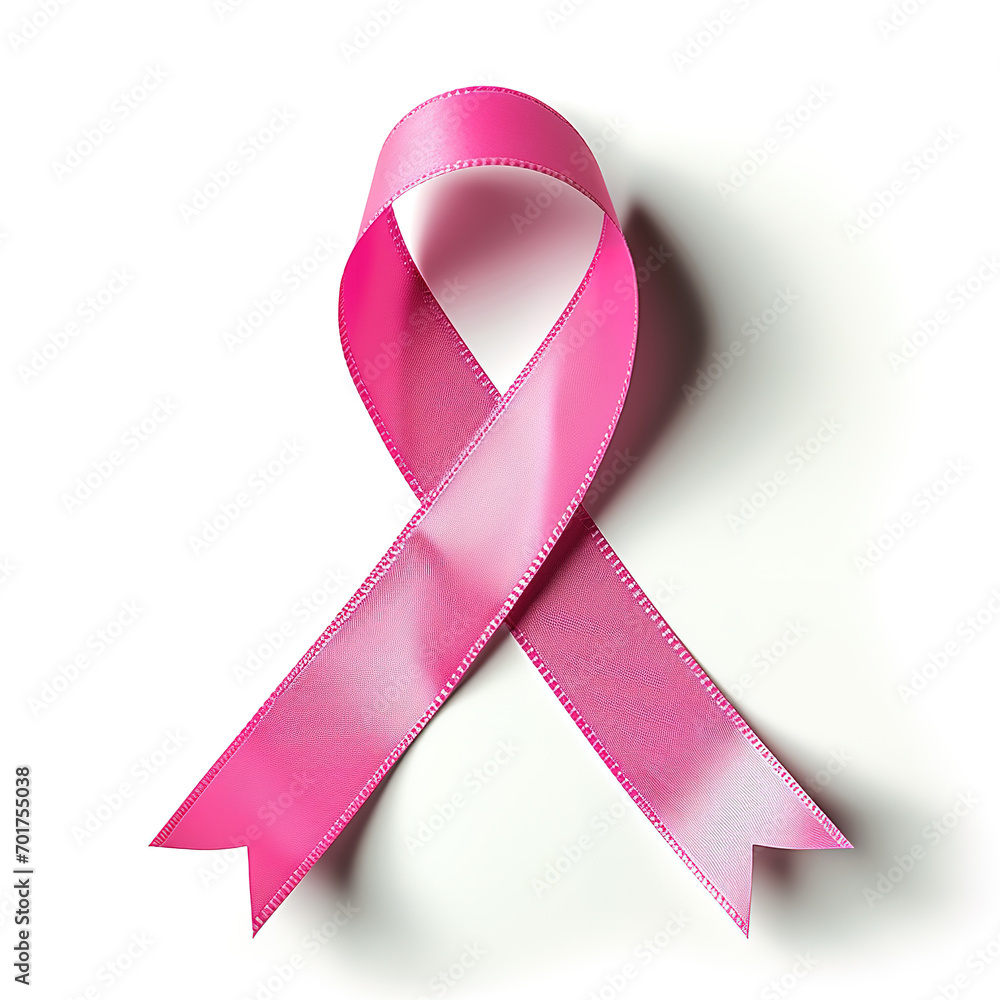 Breast cancer awareness ribbon on white background. Breast cancer awareness ribbon on white background.