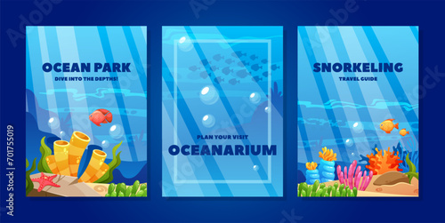 Ocean Park Banners Showcase Mesmerizing Underwater World. Vibrant Aquatic Life, Captivating Displays Of Marine Wonders