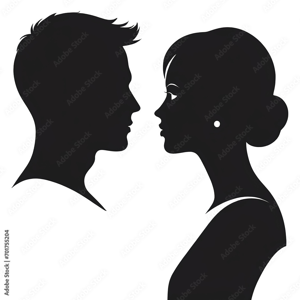 Isolated Design of Two People in Relationship On transparent background PNG file