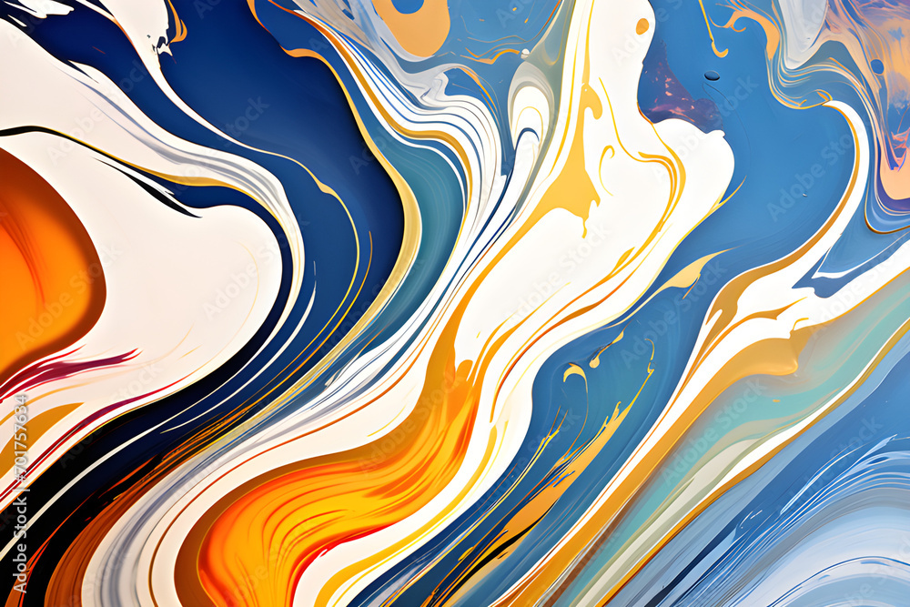 Closeup of abstract oil paint background texture with liquid fluid marbled paper texture banner texture. Generative AI (생성형 AI) Closeup of abstract oil paint background texture with liquid fluid marbled paper texture banner texture. Generative AI (생성형 AI)