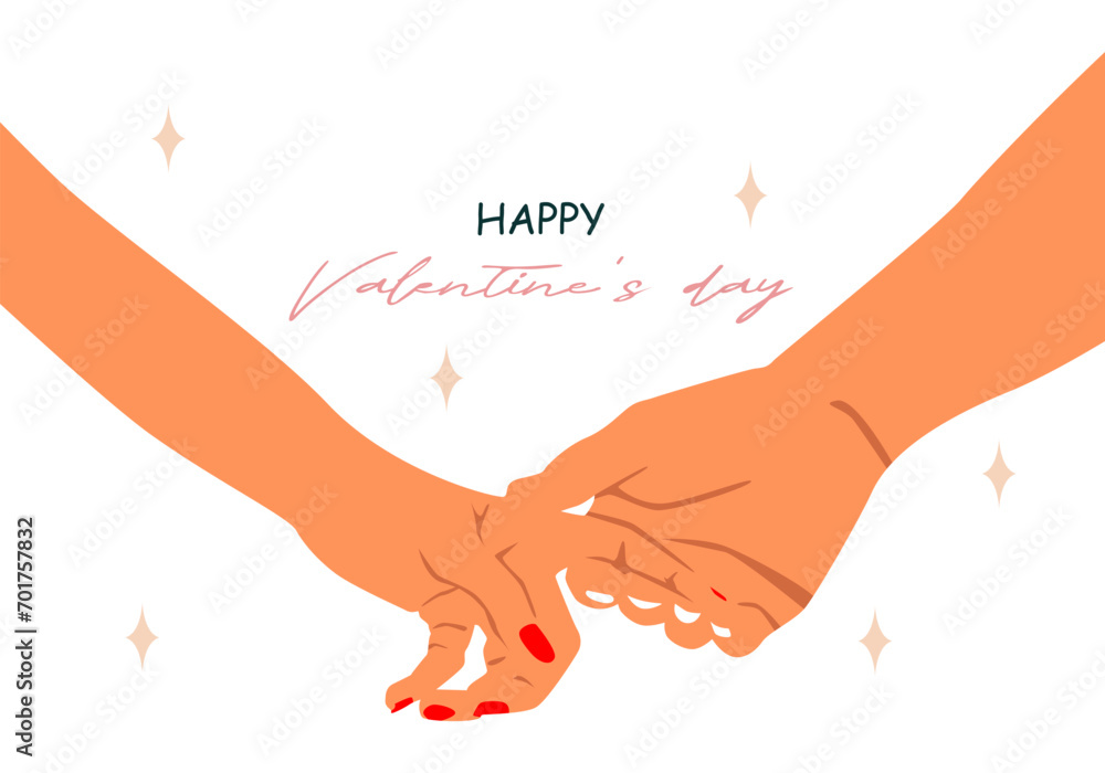 two persons holding hands. Valentine's day background. two persons holding hands. Valentine's day background.