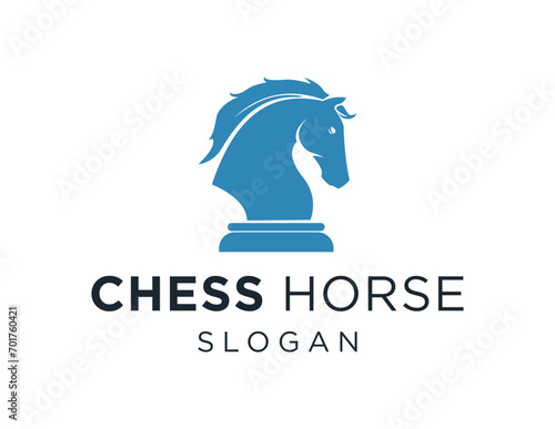 The logo design is about Chess Horse and was created using the Corel Draw 2018 application with a white background.