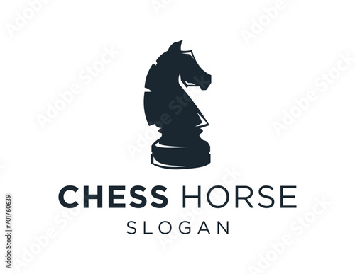 The logo design is about Chess Horse and was created using the Corel Draw 2018 application with a white background.