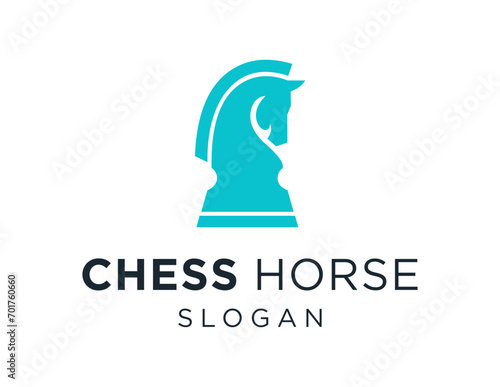 The logo design is about Chess Horse and was created using the Corel Draw 2018 application with a white background.