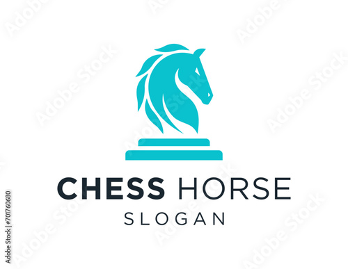 The logo design is about Chess Horse and was created using the Corel Draw 2018 application with a white background.