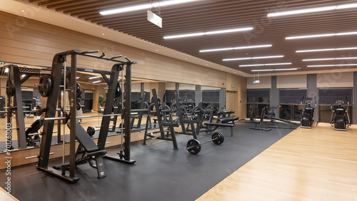 Cuadro en lienzo Modern gym interior with equipment
