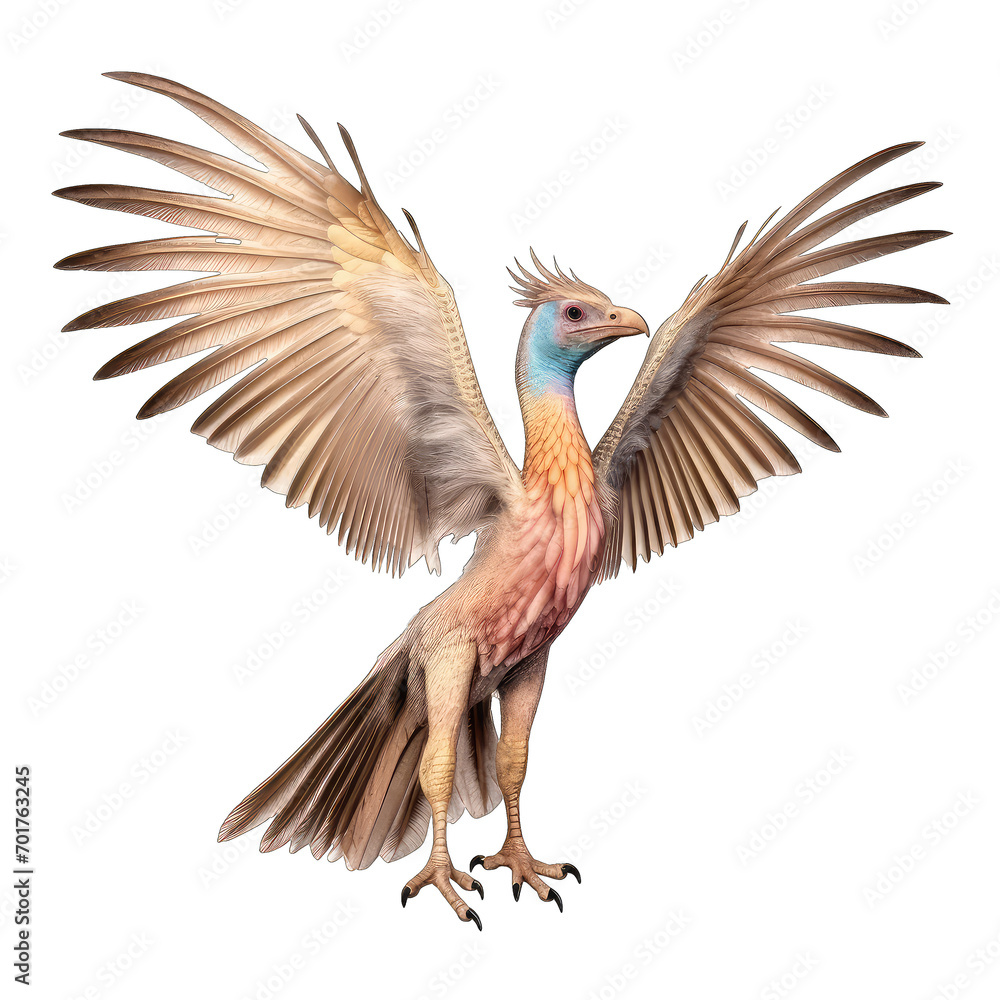 Fototapeta premium Archaeopteryx dinosaur isolate on transparent background, png file