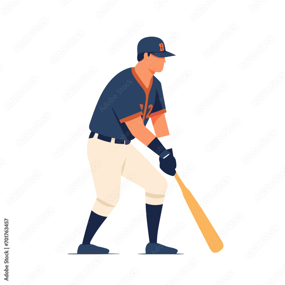 Fototapeta premium Baseball player throws the ball ILLUSTRATION