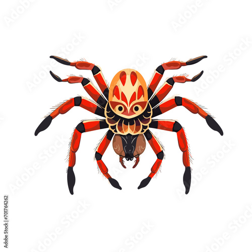 tarantula flat vector illustration animal