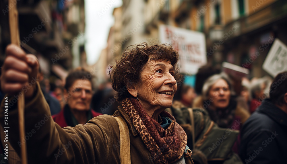 documentary Photography senior italian women striking