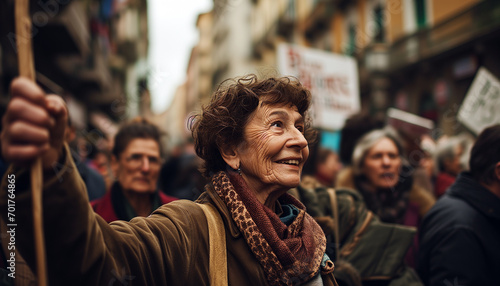 documentary Photography senior italian women striking © Zainab