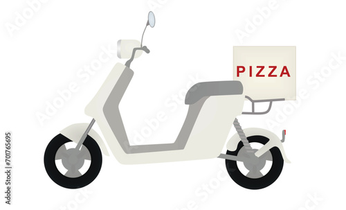 Pizza delivery bike. vector illustration