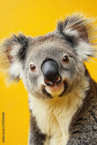 A cute koala looking at the camera