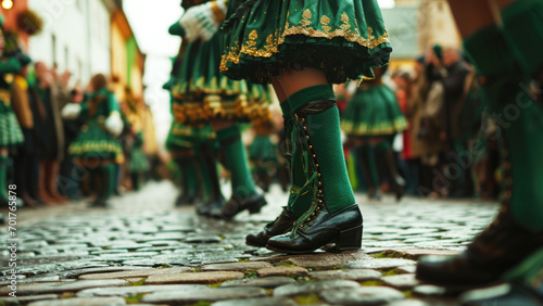 Irish stepdance dancing performance on St. Patrick's Day poster. photo