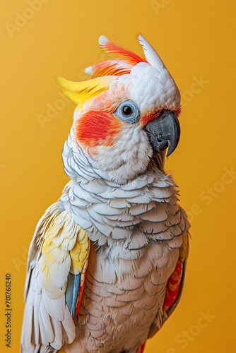 Portrait of a parrot © grey