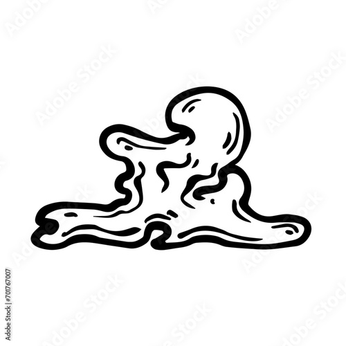 Sketch, doodle of a decorative cloud. Vector graphics.