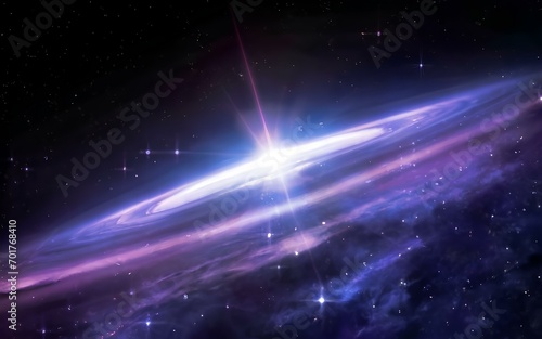 Beautiful cosmic Outer Space spiral background Wallpaper Illustration © Jazz Allen