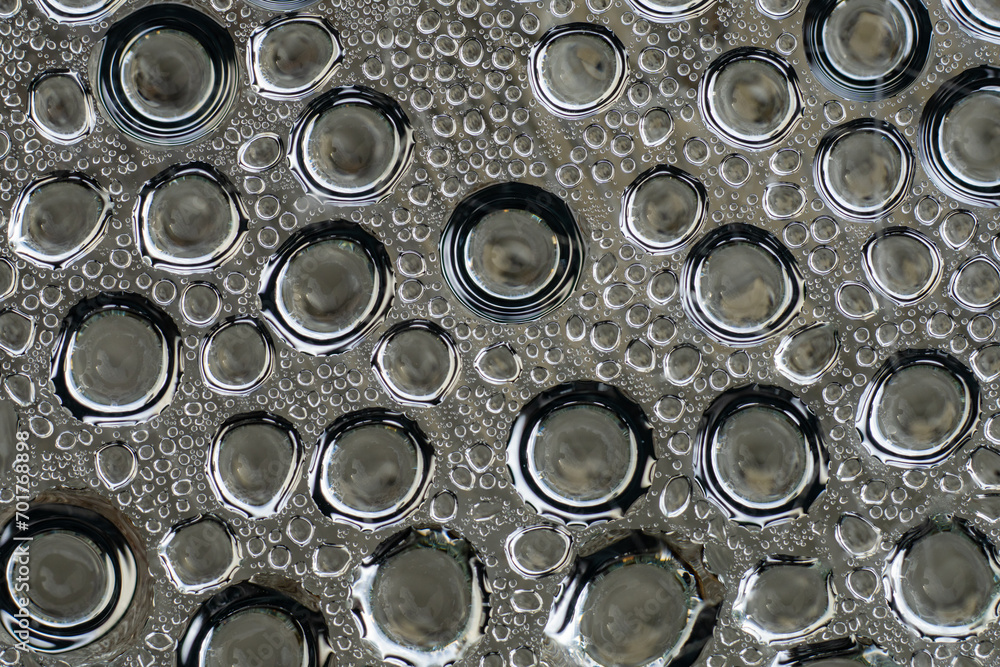 Abstract close-up of air bubbles behind lamp glass Abstract close-up of air bubbles behind lamp glass