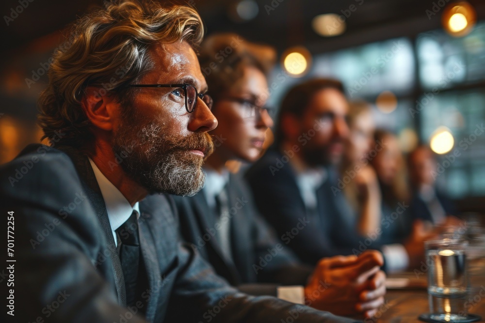 A group of professionals discussing matters in a meeting, business meeting image A group of professionals discussing matters in a meeting, business meeting image