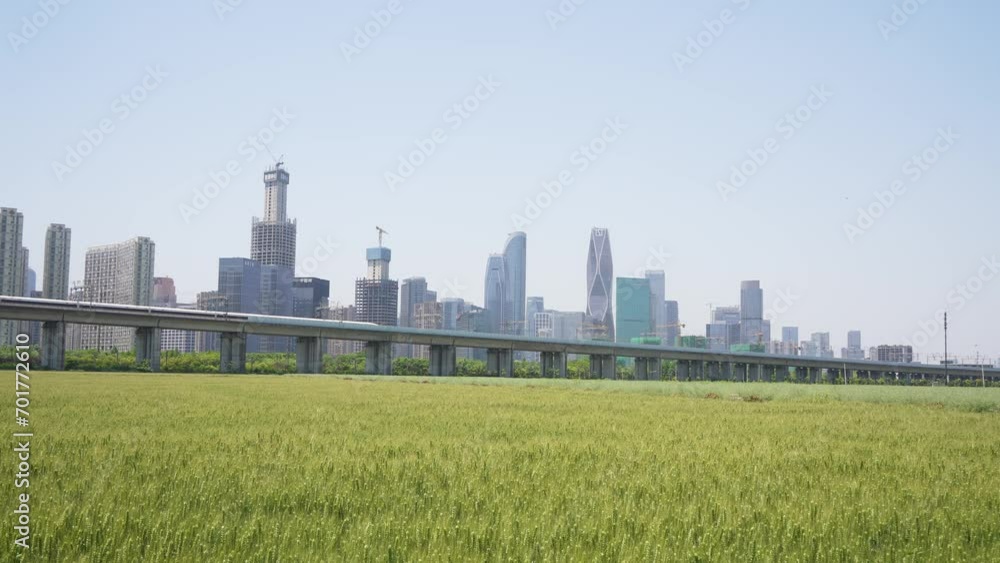 high speed train through elevated railtrack high speed train through elevated railtrack