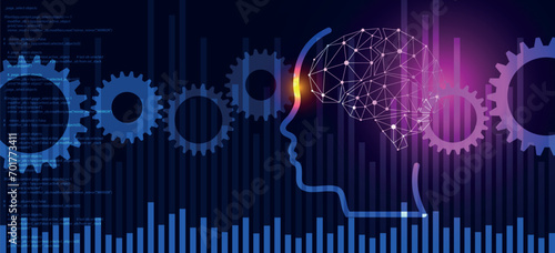 sfondo, mente, cervello, neuroni, memoria
