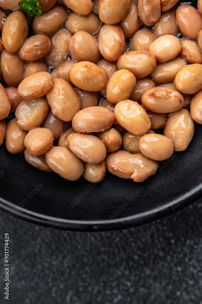 Beans borlotti boiled legume ready to eat healthy eating cooking appetizer meal food snack on the table copy space Beans borlotti boiled legume ready to eat healthy eating cooking appetizer meal food snack on the table copy space