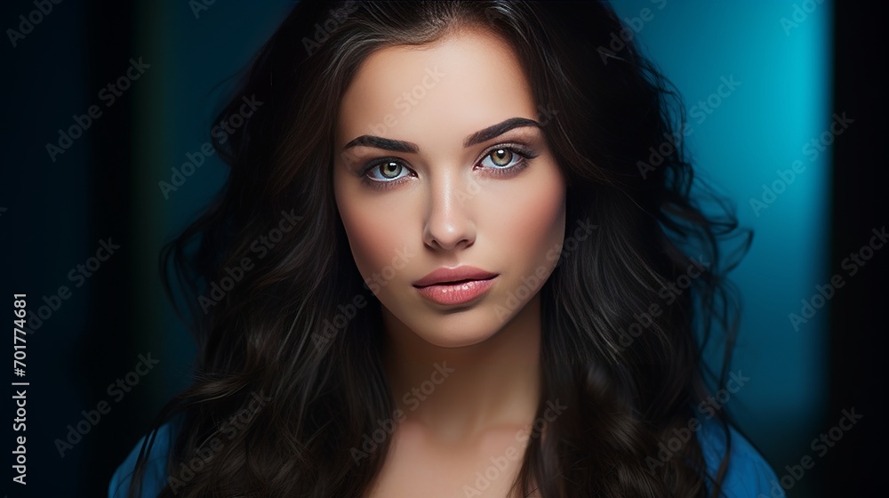 custom made wallpaper toronto digitalA lovely brunette with lips that are blue