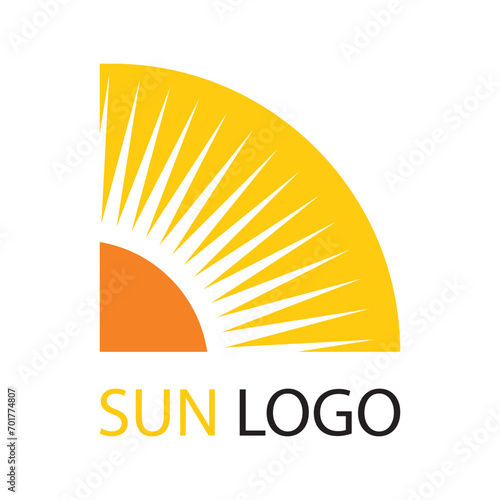 sun logo design vector