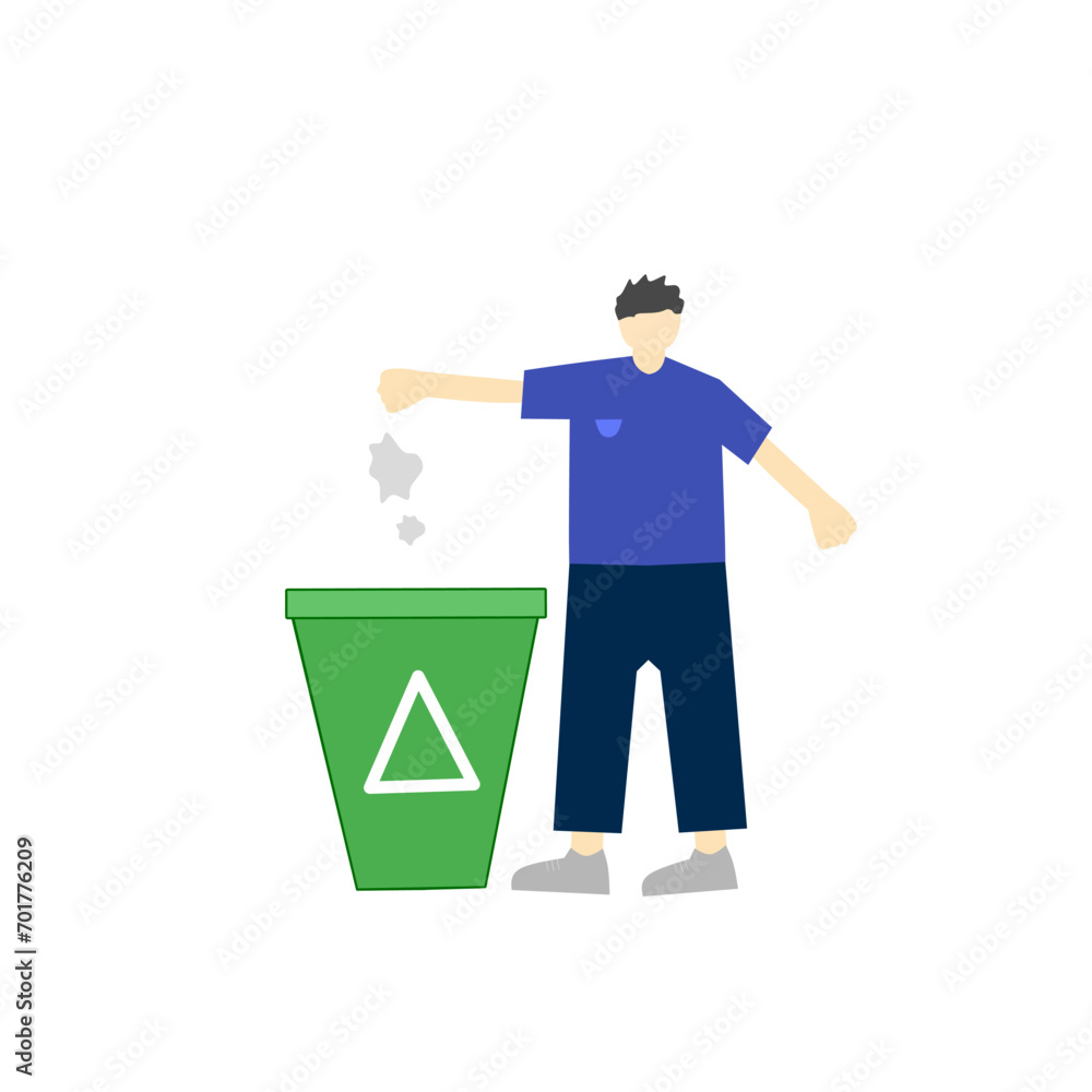 illustration of people throwing rubbish illustration of people throwing rubbish