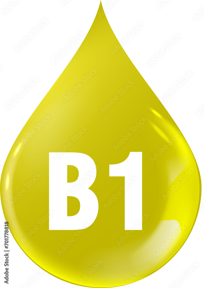 Mineral supplement 3d icon, Vitamin B1 drop icon Mineral supplement 3d icon, Vitamin B1 drop icon