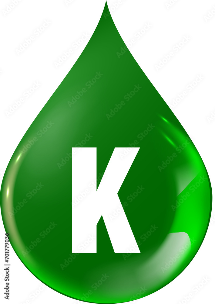 Mineral supplement 3d icon, Vitamin K drop icon Mineral supplement 3d icon, Vitamin K drop icon