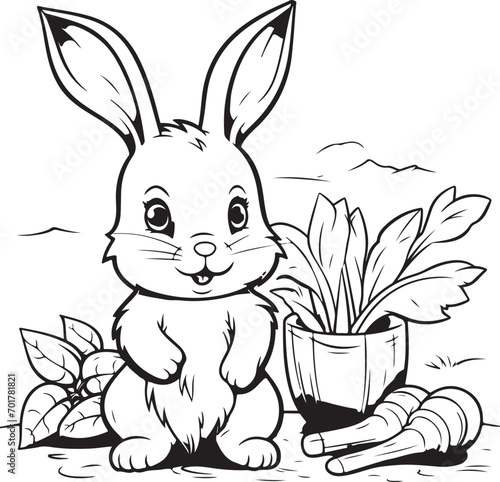 Little bunny coloring page