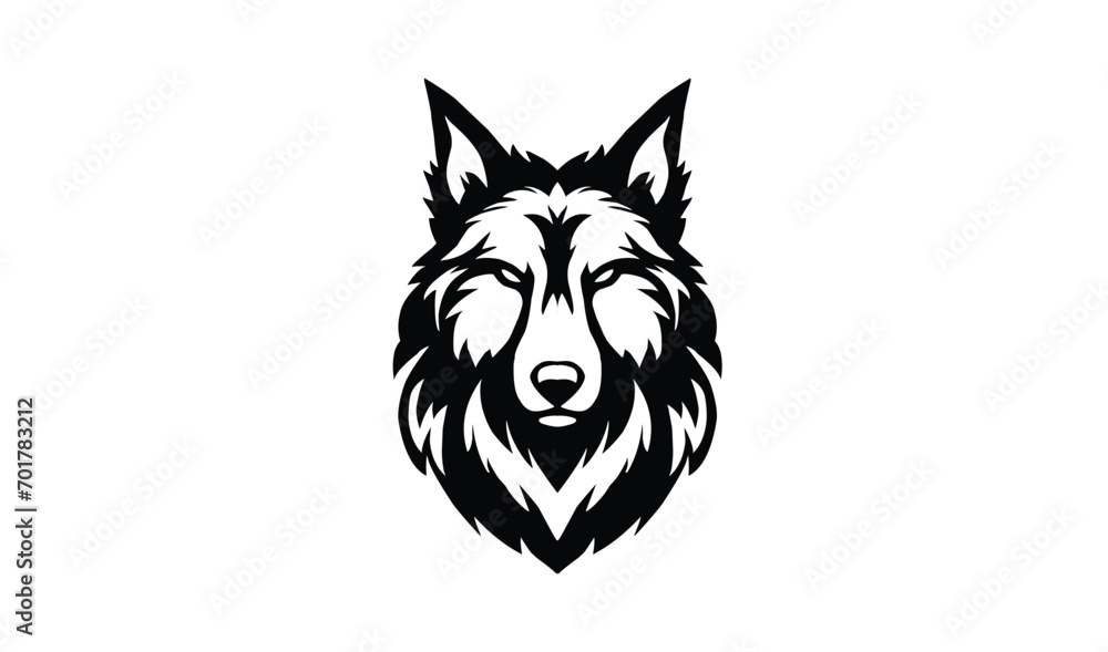 vector mascot logo wolf simple