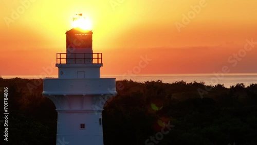 Aerial view of Eluanbi Park and lighthouse , Kenting national park,Taiwan.