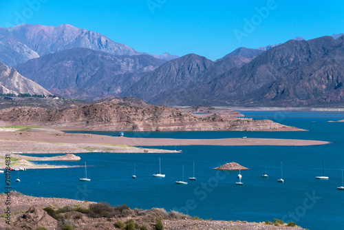 Reservoir Dam Potrerillos (Embalse Dique Potrerillos), Mendoza, Argentina photo