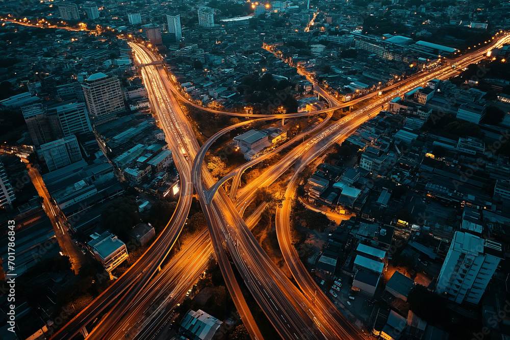 Experience The Energy As An Aerial Drone Captures A Bustling City At