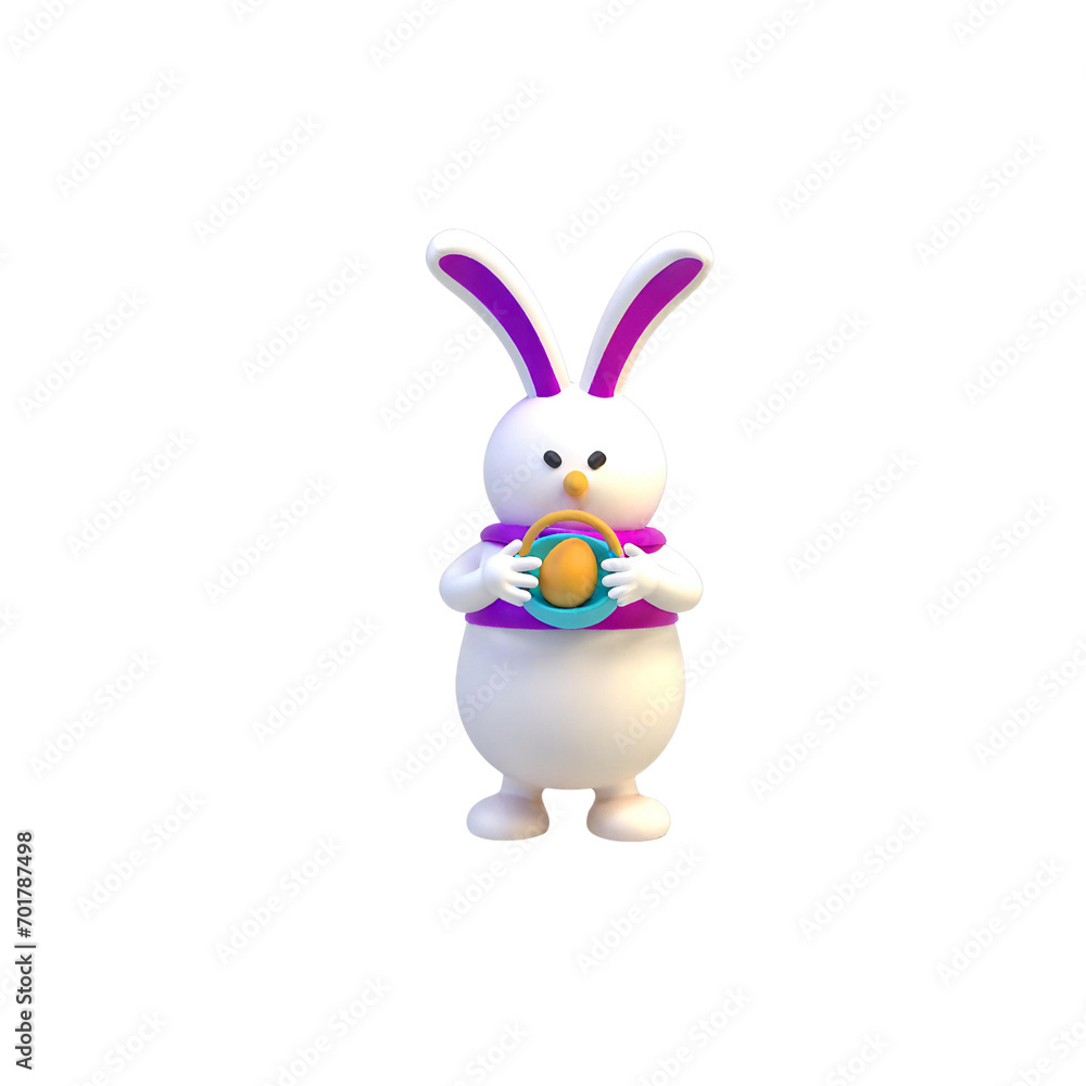 Fototapeta premium easter bunny with egg