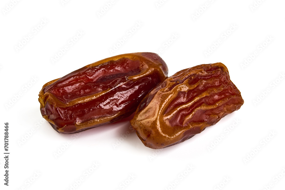 Dried dates, isolated on white background. Dried dates, isolated on white background.